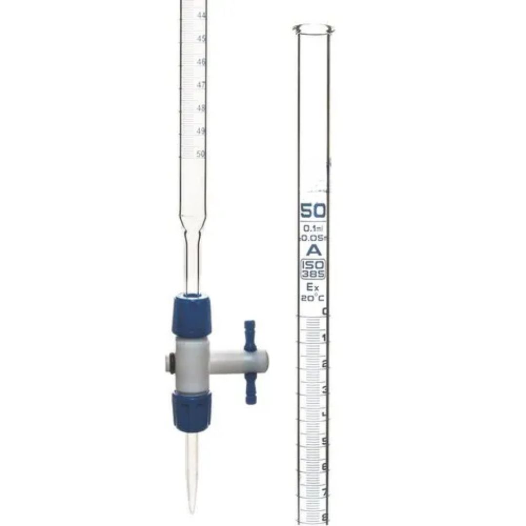 Borosilicate Glass Burette (50 ML) Lab Wale