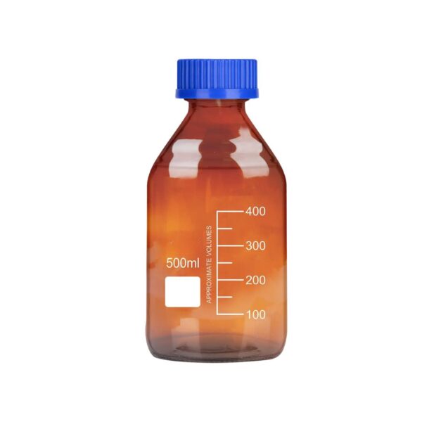 Borosilicate Reagent Bottle with Screw Cap (Amber Color) 500ml