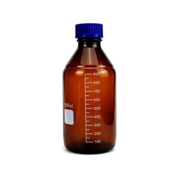 Borosilicate Reagent Bottle with Screw Cap (Amber Color) 1000ml