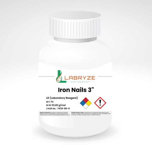 Iron Nails 3" (100 grams) - Lab Grade | CAS No.: 7439-89-6