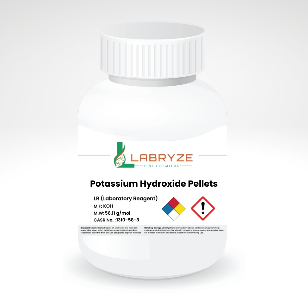 Potassium Hydroxide Pellets - Lab Grade - Labryze Fine Chemicals