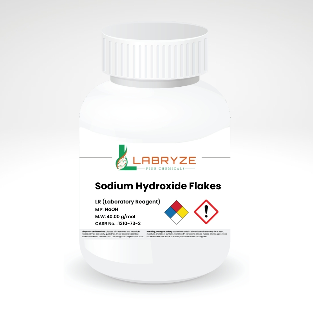 Sodium Hydroxide Flakes - Lab Grade - Labryze Fine Chemicals