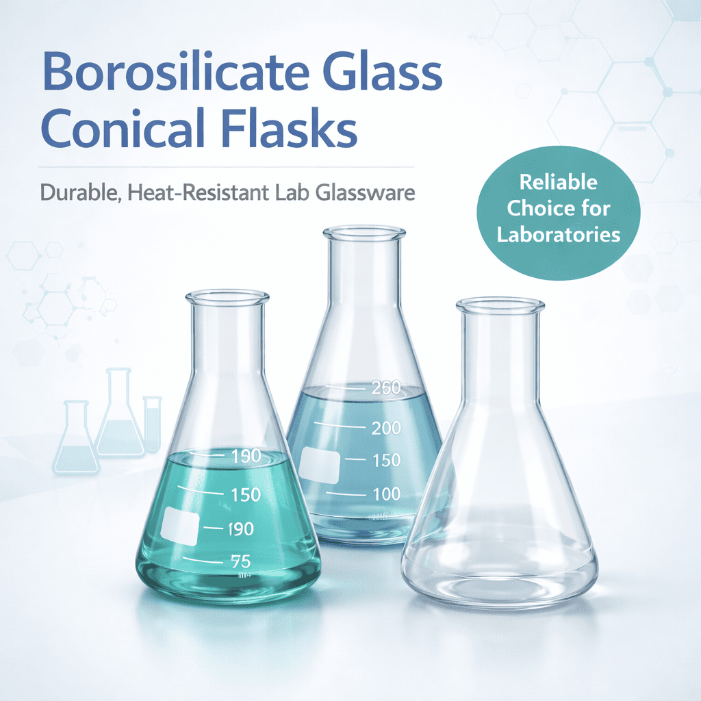 Labwale Borosilicate Glass Conical Flasks
