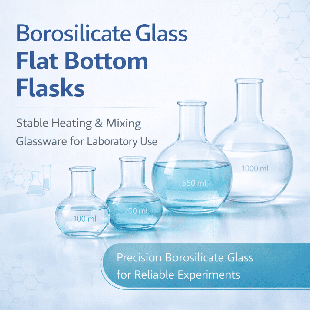 Labwale Borosilicate Glass Flat Bottom Flasks
