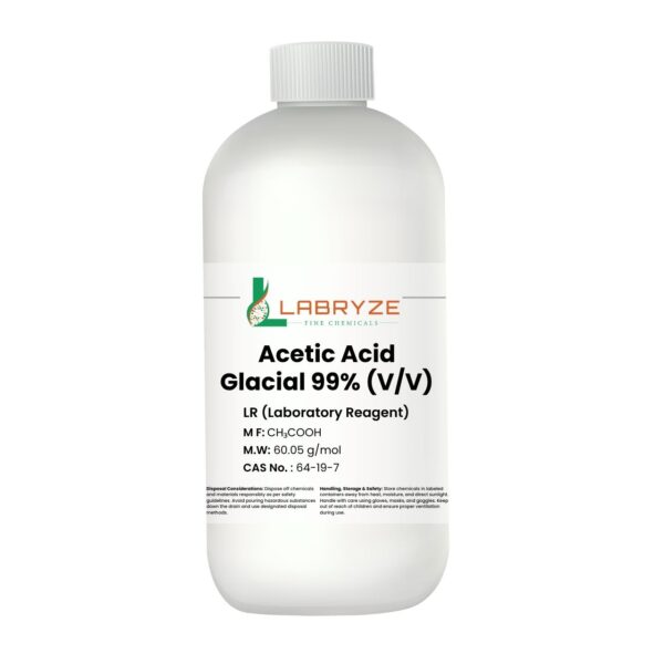 Acetic Acid, Glacial (99%) (500 mL) – CAS No. 64-19-7