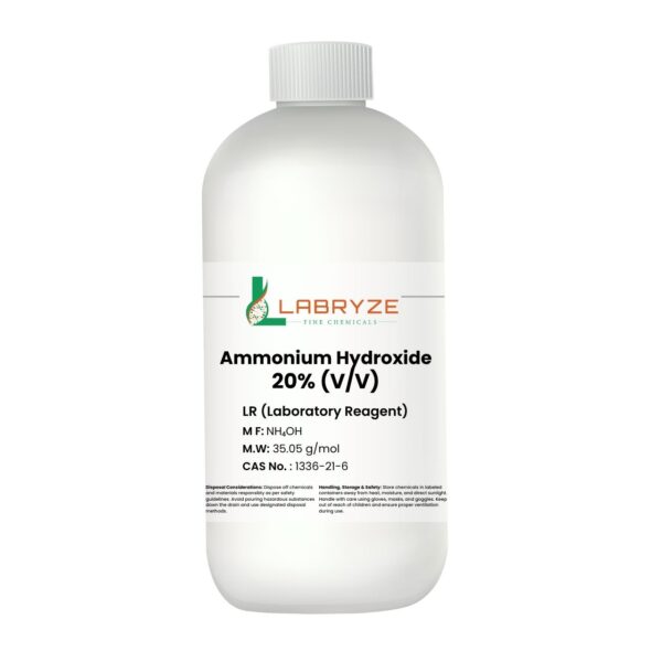 Ammonium Hydroxide, 20% Solution (500 mL) – CAS No. 1336-21-6