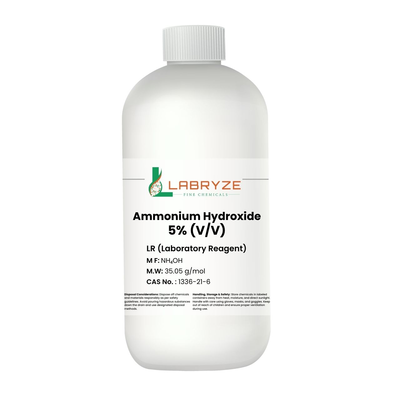 Ammonium Hydroxide – 5% (500 ml) _ CAS Number_ 1336-21-6