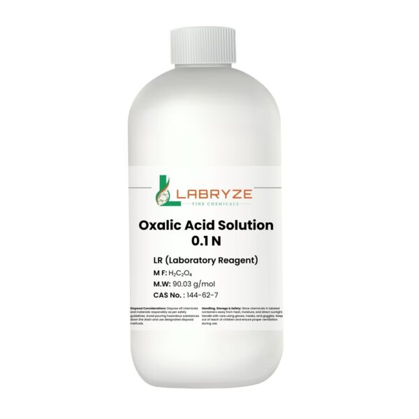Oxalic Acid Solution, 0.1 N (500 mL) – CAS No. 144-62-7