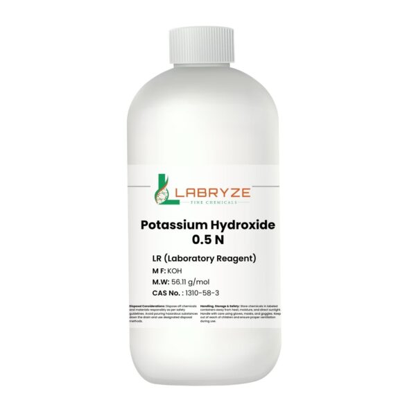 Potassium Hydroxide, 0.5 N (500 mL) – CAS No. 1310-58-3