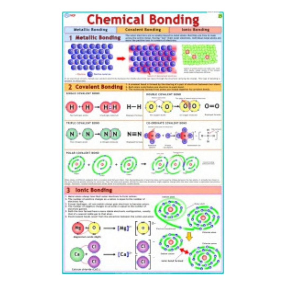 Chemical Bonding Educational Chart – Laminated Paper (70 x 100 cm)