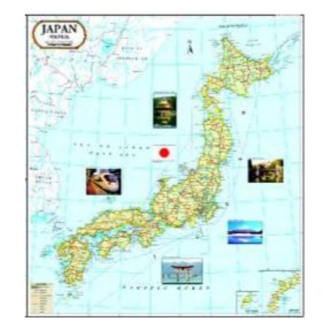 Detailed Japan Map Poster - High Definition Travel Wall Art & Educational Map for Home, Office & Classroom - Printed Premium Canvas