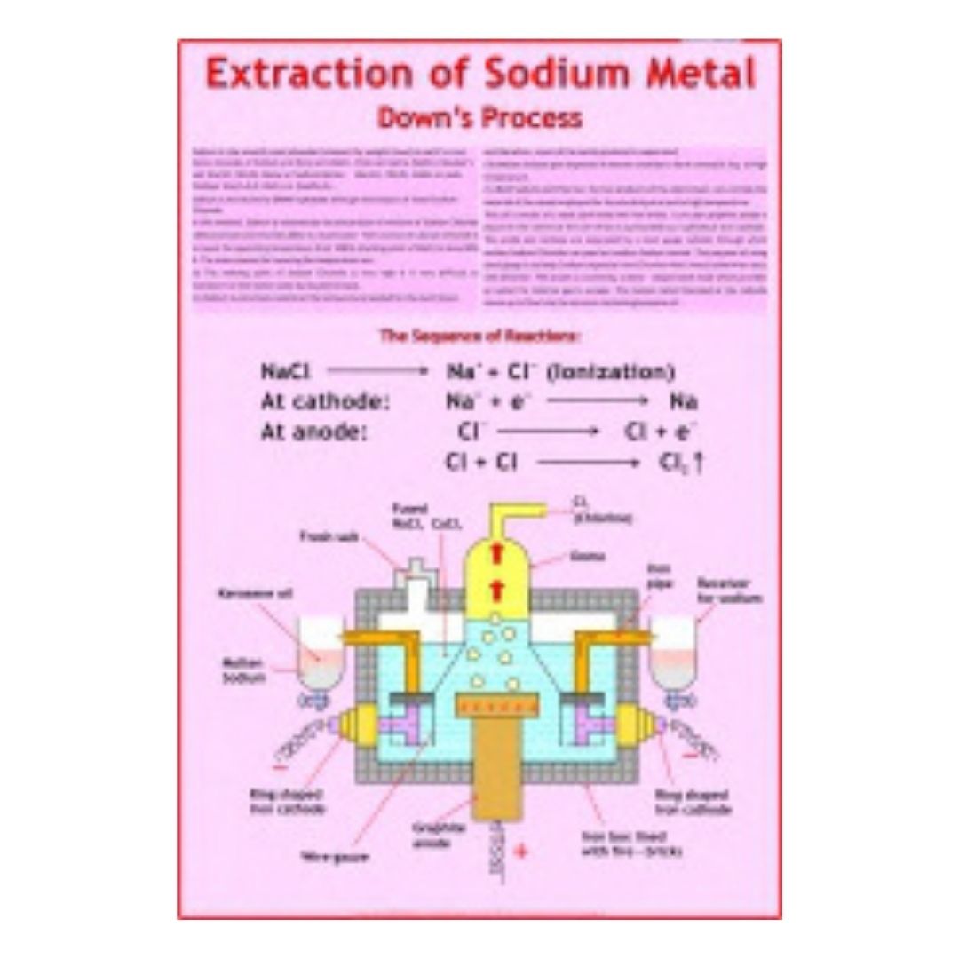 Extraction of Sodium Metal Educational Chart – Laminated Paper (70 x 100 cm)