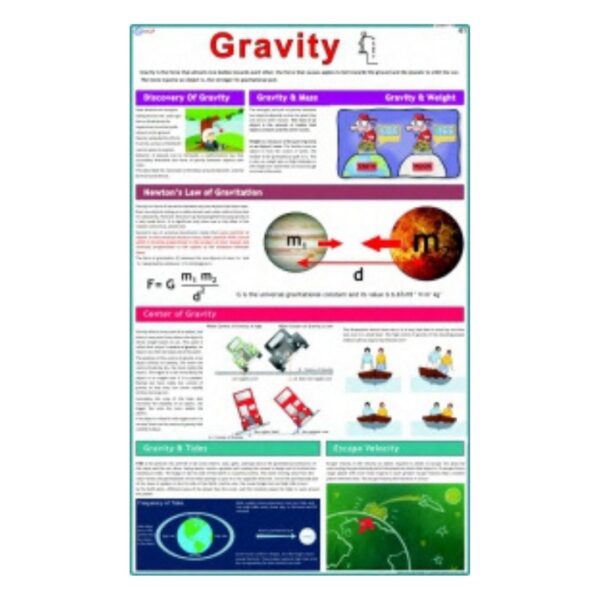 Gravity - Science Educational Chart – Laminated Paper