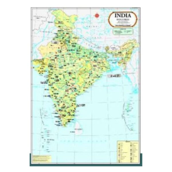 Industrial Thematic Maps of India for Students & Business Professionals - Complete Manufacturing & Industry Wall Reference - Durable Laminated Paper