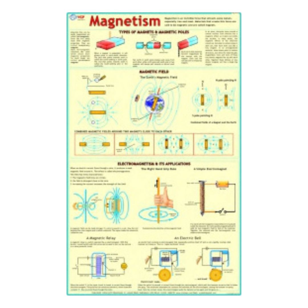Magnetism Educational Chart – Laminated Paper (70 x 100 cm)