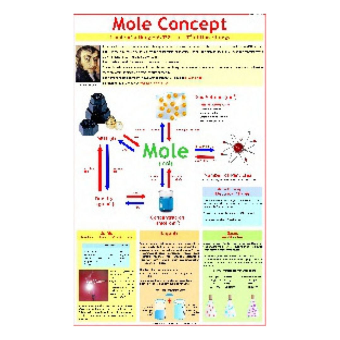 Mole Concept Educational Chart – Laminated Paper (70 x 100 cm)