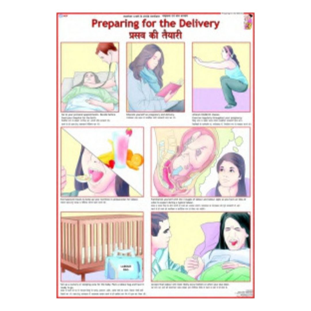 Preparing for the Delivery Educational Chart – Laminated Paper (70 x 100 cm)