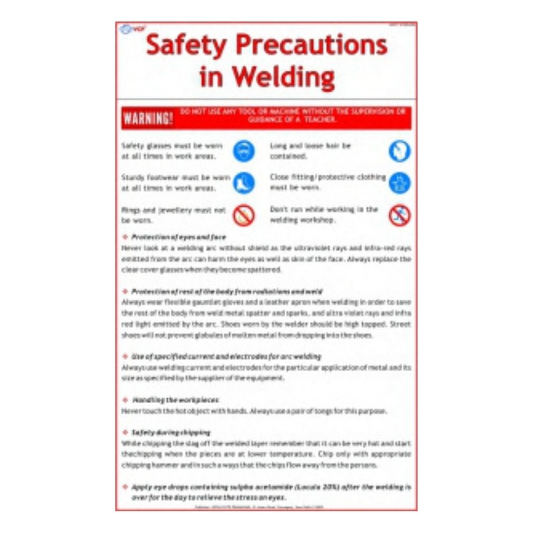 Safety Precaution in Welding Educational Chart – Laminated Paper (70 x 100 cm)
