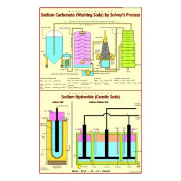 Sodium Carbonate (Washing Soda) by Solvay's Process - Science Educational Chart – Laminated Paper