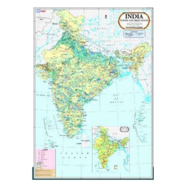 Thematic Maps of India_ Power & Irrigation Projects - Educational Wall Map for UPSC & Competitive Exams - Laminated Paper Map