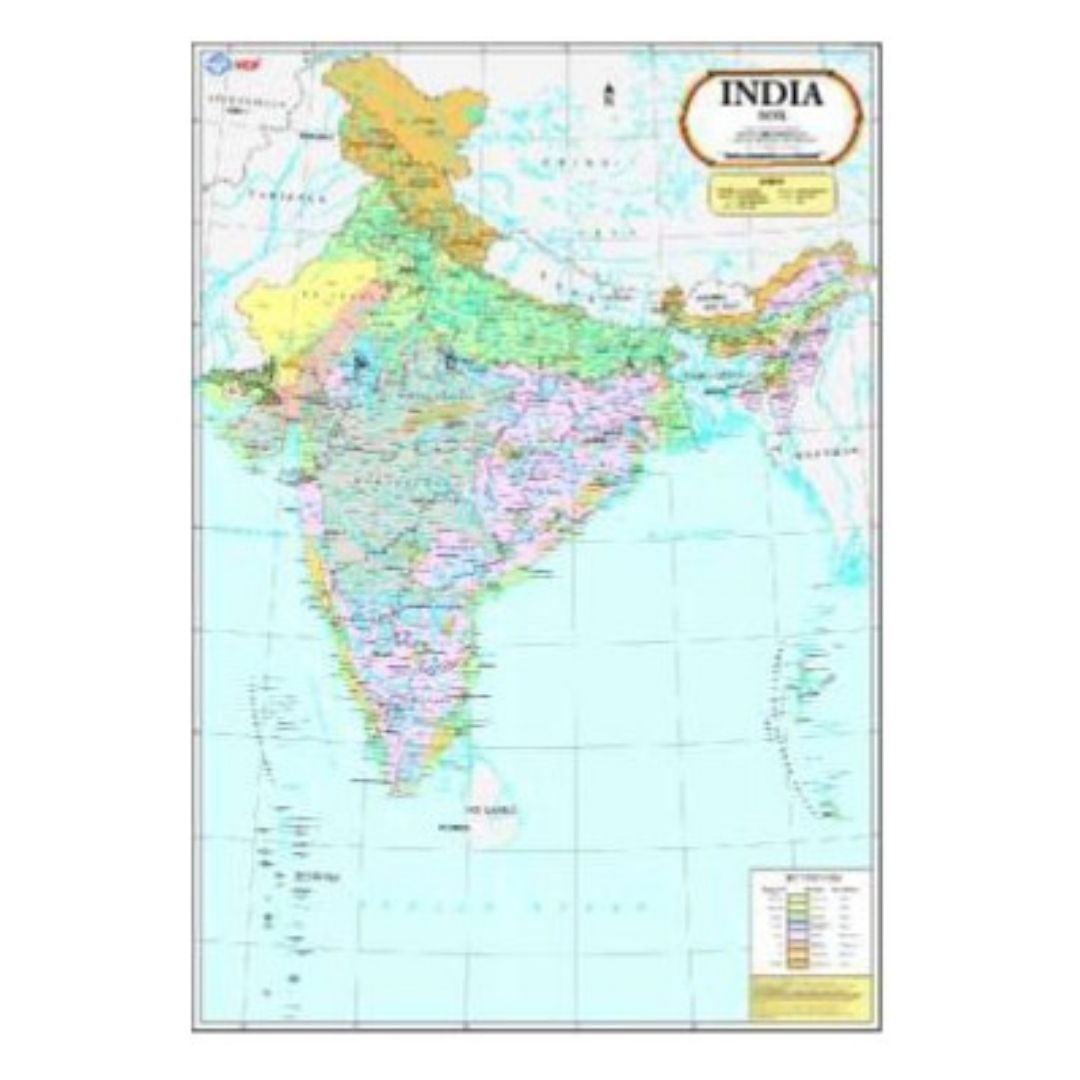 Thematic Soil Map of India for Geography Students & Educational Study - Laminated Paper Print