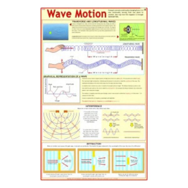 Wave Motion - Science Educational Chart – Laminated Paper