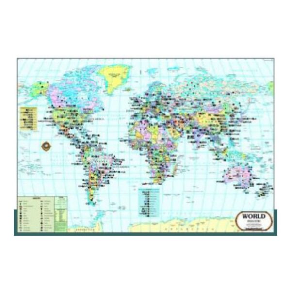 World Industry Thematic Maps, Educational Economic & Industrial Map Wall Chart, Laminated Paper