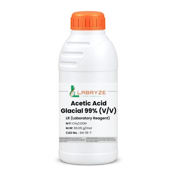 Acetic Acid, Glacial (99%) (500 mL) – CAS No. 64-19-7