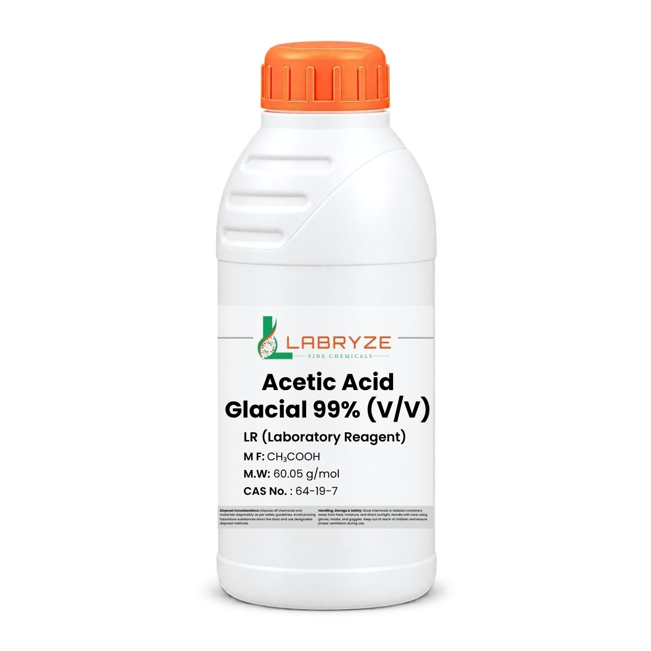 Acetic Acid - Glacial 99% - 500 ml Packs - CAS Number-64-19-7