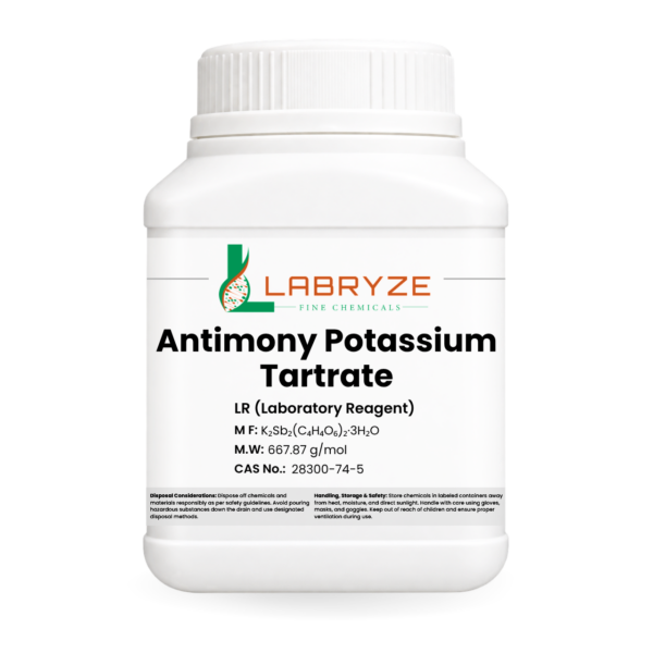 Antimony Potassium Tartrate - 500gm pack - CAS No. 28300-74-5