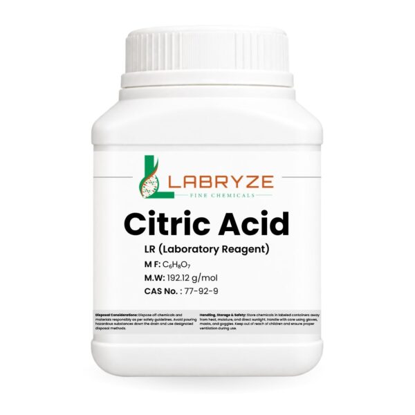 Citric Acid Extra Pure - 500gm pack - CAS No. 77-92-9