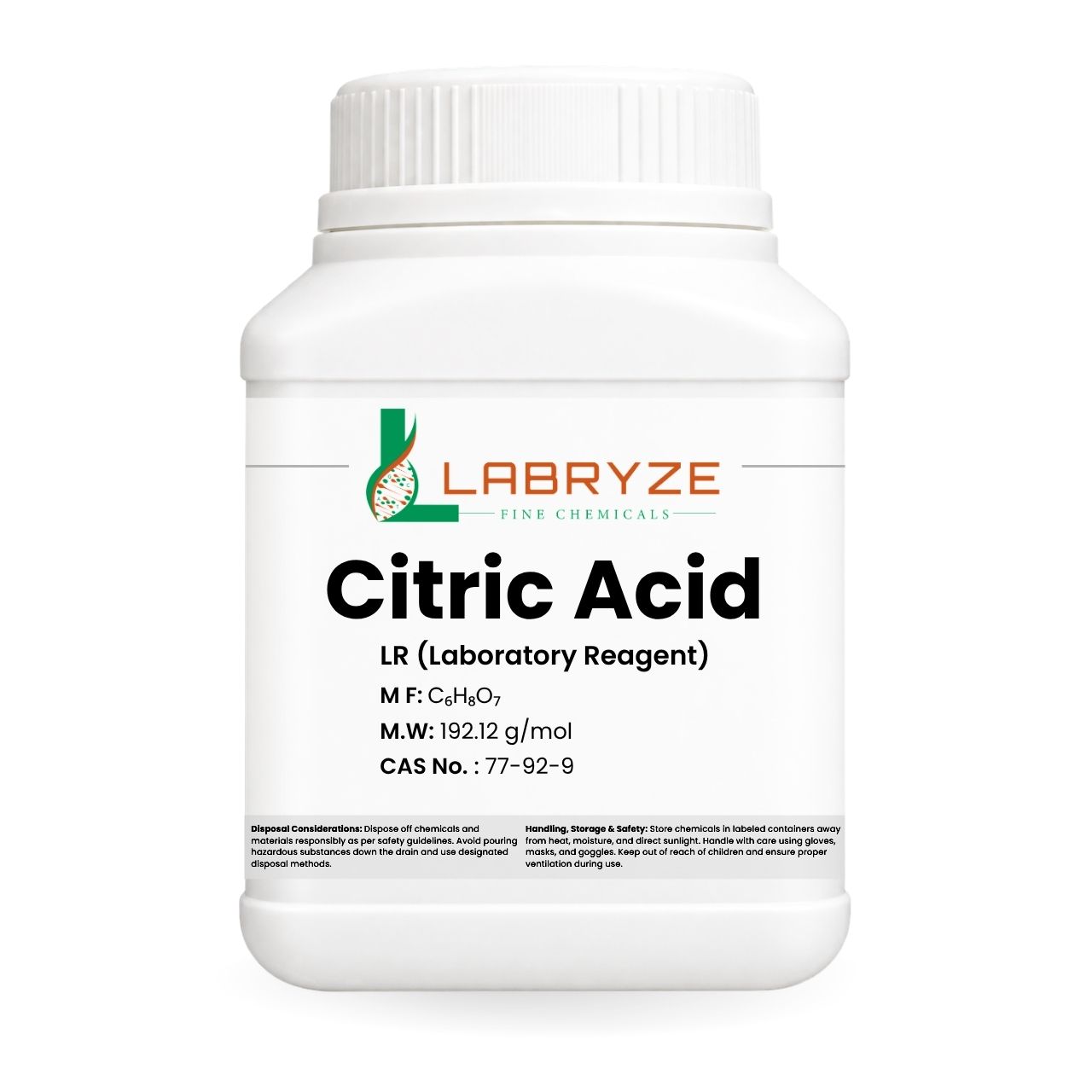 Citric Acid - 500gm Pack - CAS No 77-92-9