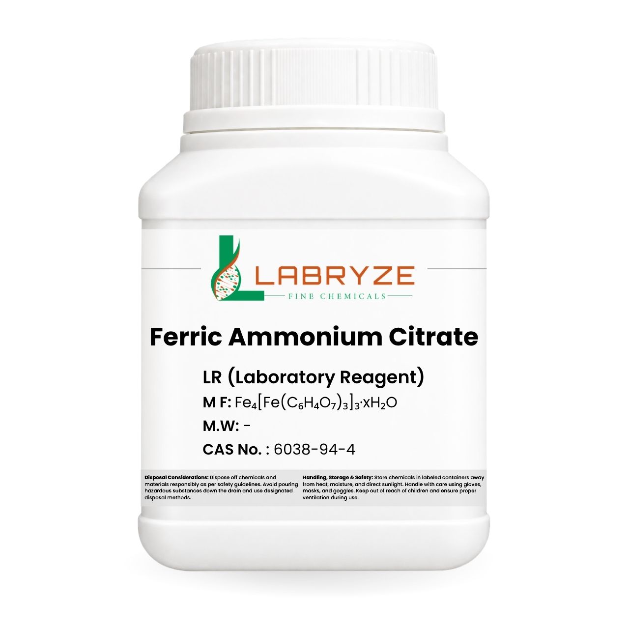Ferric Ammonium Citrate - 500gm Pack - CAS No 6038-94-4