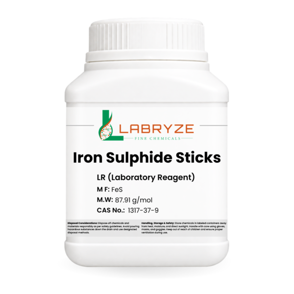 Iron Sulphide Sticks Fused Sticks for Producing H₂S - 500gm pack - CAS No. 1317-37-9