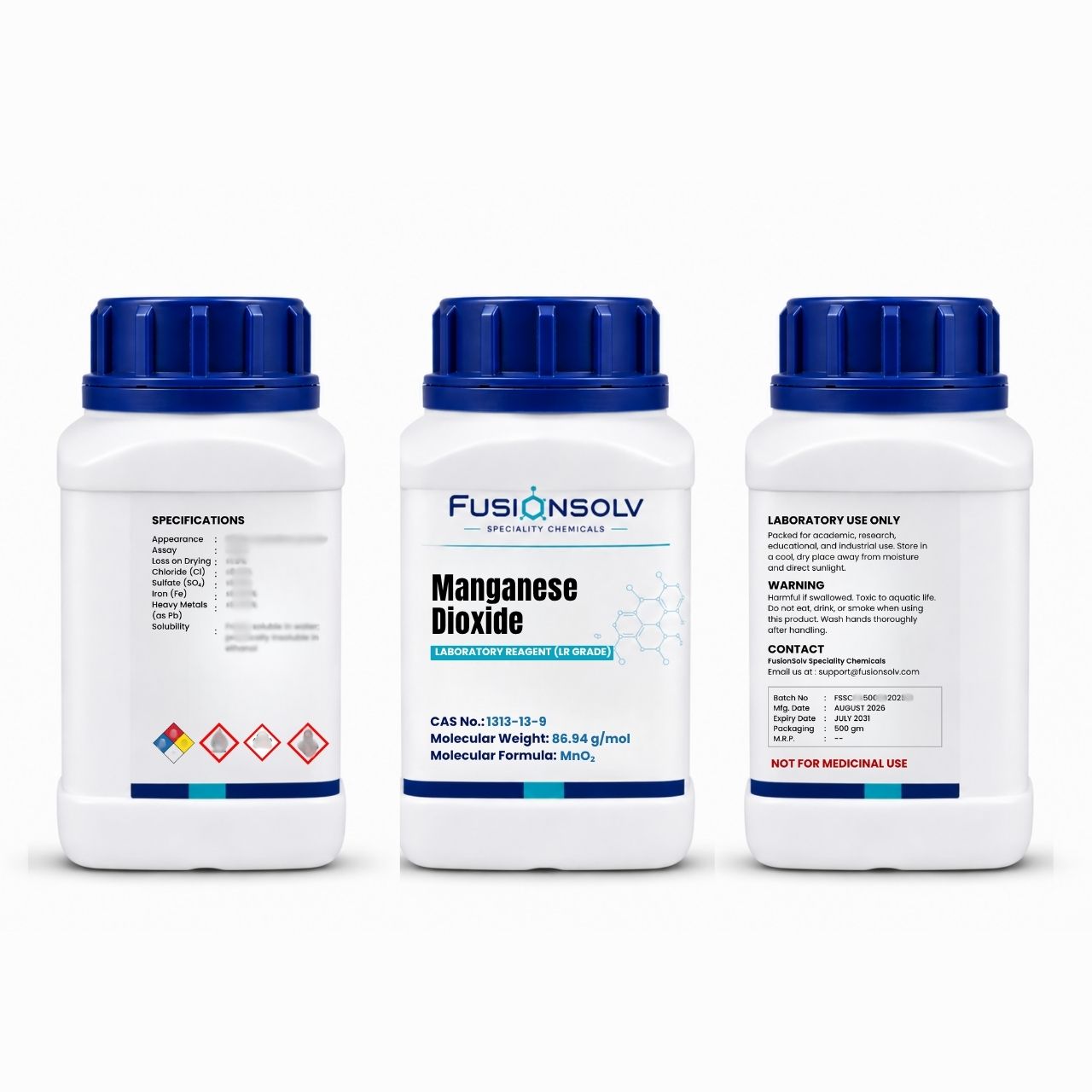 Manganese Di Oxide - 500gm Packs