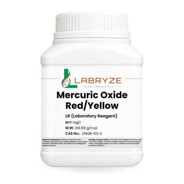 Mercuric Oxide Red/Yellow - 500gm pack - CAS No. 21908-53-2