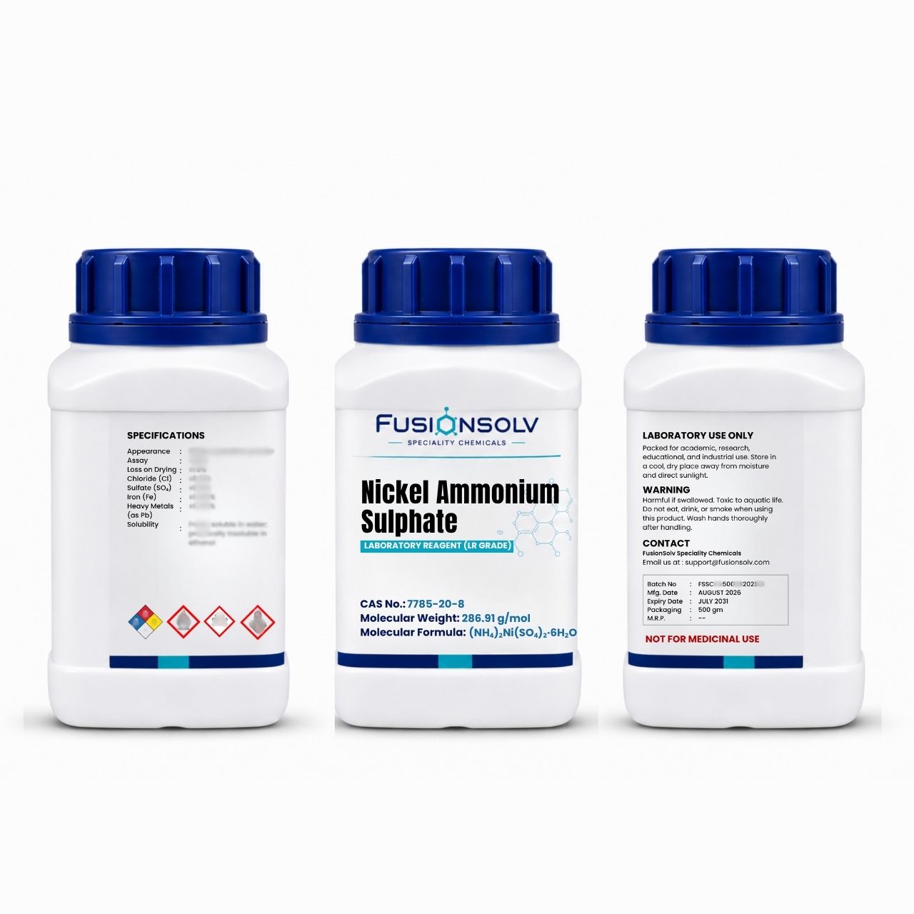 Nickel Ammonium Sulphate - 500gm Packs