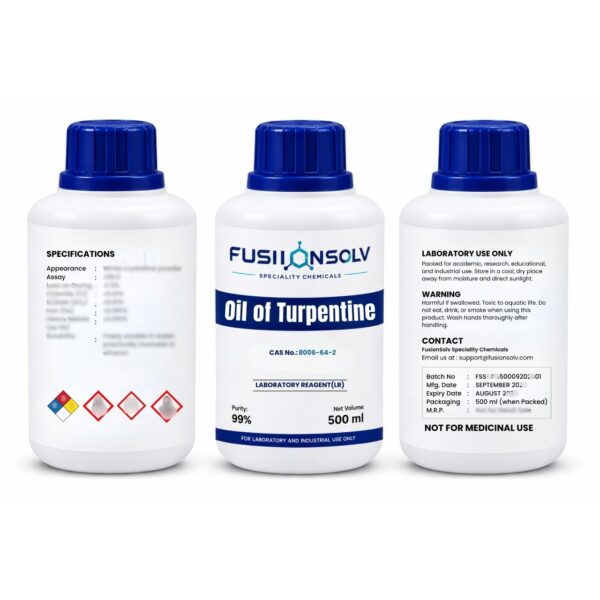 Oil of Turpentine  - 500ml Packs