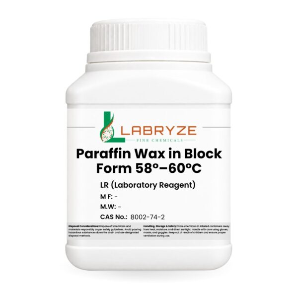 Paraffin Wax in Block Form 58°–60°C - 500gm pack - CAS No. 8002-74-2