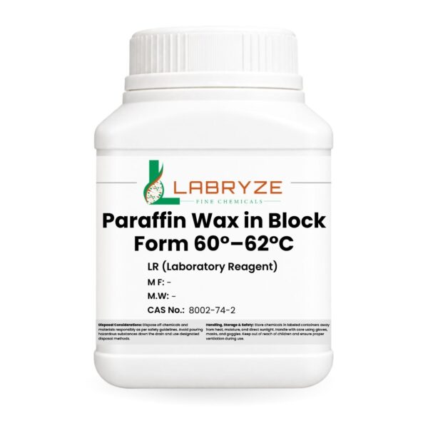 Paraffin Wax in Block Form 60°–62°C - 500gm pack - CAS No. 8002-74-2