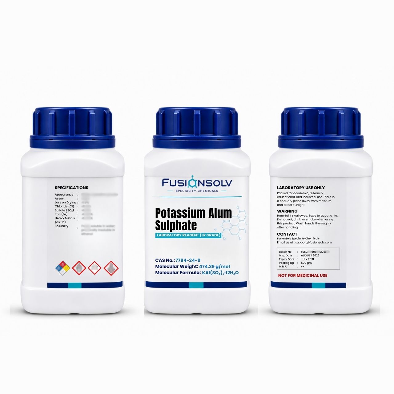 Potaium Alum Sulphate - 500gm Packs