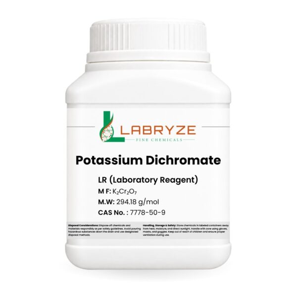 Potassium Dichromate - 500gm pack - CAS No. 7778-50-9