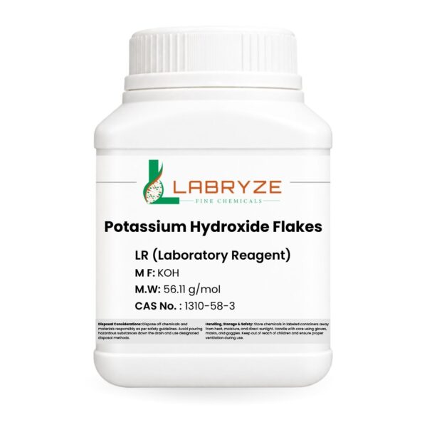 Potassium Hydroxide Flakes - 500gm Pack - CAS No - 1310-58-3