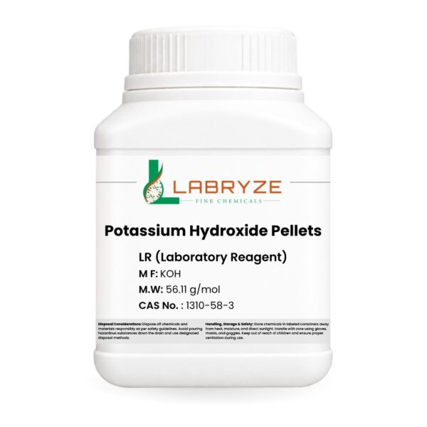Potassium Hydroxide Pellets Purified - 500gm pack - CAS No. 1310-58-3