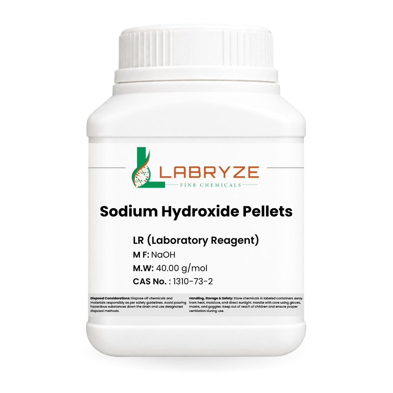 Sodium Hydroxide Pellets - 500gm Pack - CAS No 1310-73-2