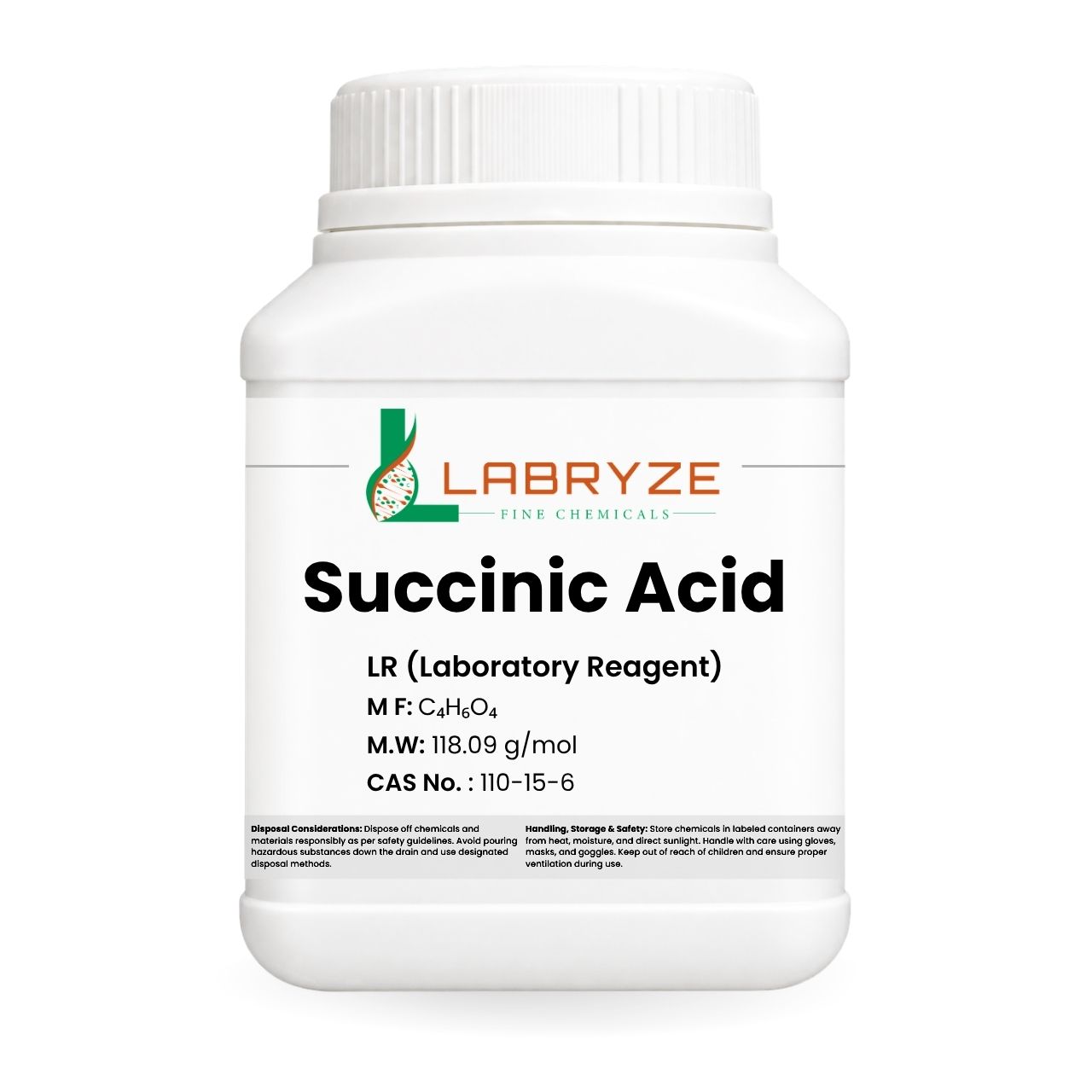 Succinic Acid - 500gm Pack - CAS No 110-15-6